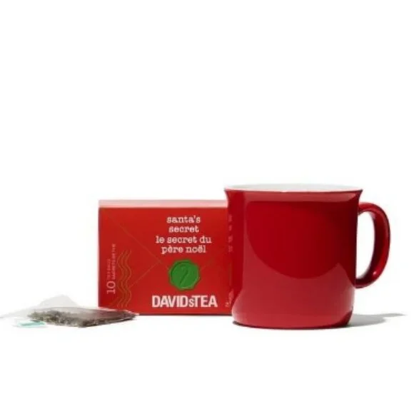*GIFTED* NEW! DAVIDsTEA Santa's Secret Tea & Mug Holiday Gift Set - Picture 2 of 6